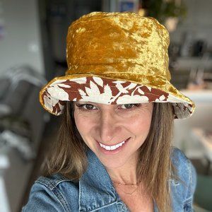 HANDMADE | Reversible Bucket Hat - Velvet + Cotton